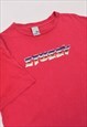 VINTAGE 00S STUSSY SPELLOUT LOGO SINGLE-STITCH T-SHIRT RED