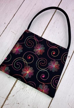 vintage 90s embroidered handbag bag 