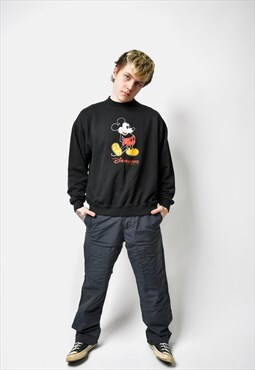 Mickey Mouse vintage black sweatshirt 90s retro jumper