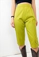 VINTAGE 90S 3/4 GREEN TROUSERS 