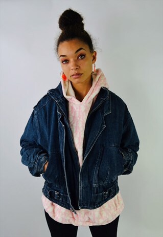 VINTAGE DENIM ZIP UP JACKET