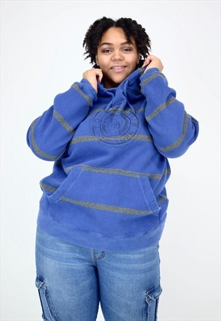 VINTAGE 90'S TOMMY HILFIGER BLUE STRIPED HOODIE