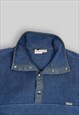 VINTAGE WOOLRICH BUTTON UP FLEECE IN NAVY BLUE
