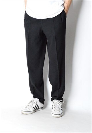 VINTAGE 90S BLACK MINIMALIST PANTS