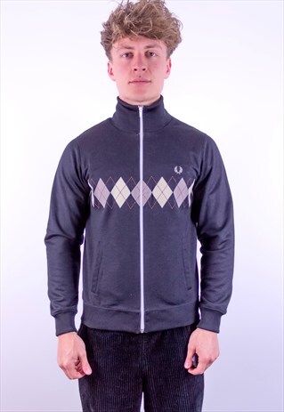 VINTAGE FRED PERRY JACKET IN BLACK SMALL