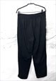 BLACK CLASSY RELAXED LONG PANTS / TROUSERS - L