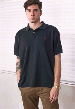 VINTAGE RALPH LAUREN POLO SHIRT LOGO 90S L 9.7