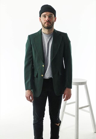 FOREST GREEN BLAZER / SMALL FITTED BLAZER