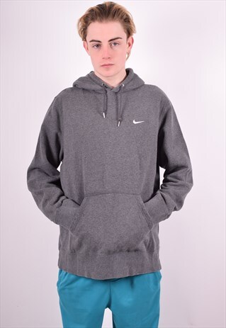 NIKE MENS VINTAGE HOODIE JUMPER XL GREY 90'S