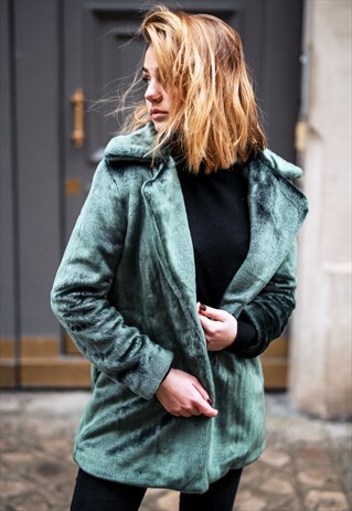 FAUX FUR COCOON COAT