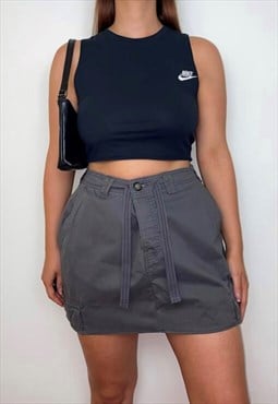 Grey Mini Cargo Skirt