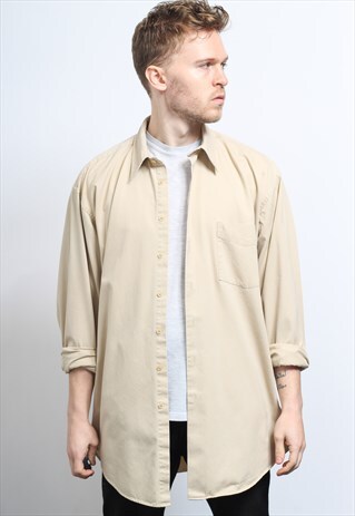 VINTAGE COTTON SHIRT BEIGE
