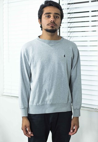 VINTAGE POLO RALPH LAUREN SWEATSHIRT JUMPER LOGO 90S S 14.4