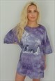 Vintage Unisex Penquins Arctic Scene Graphic Tie Dye T-Shirt