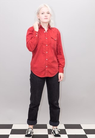 RED LEVI'S BLOUSE SHIRT