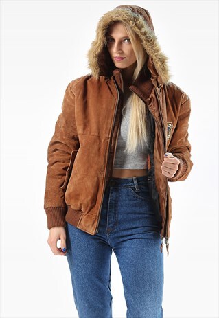 SUEDE BOMBER AVIATOR JACKET