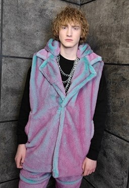 Luminous fleece gilet handmade color changing vest jacket