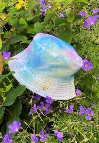 PASTEL TIE DYE SKY RAVE BUCKET HAT