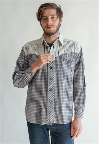 VINTAGE 70S WESTERN BOHO SHIRT