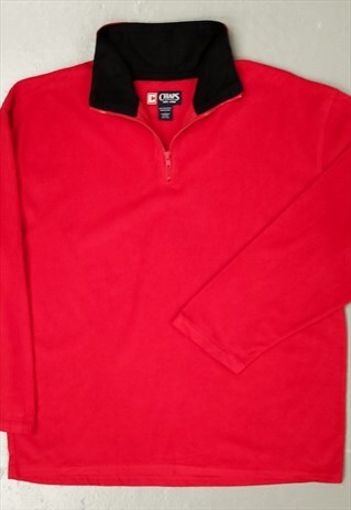 CHAPS RED FLEECE