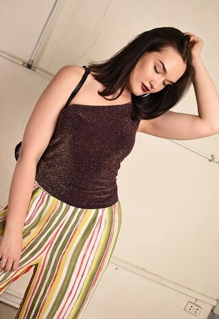 Y2K RETRO SHIMMER KITSCH FESTIVAL OFF-SHOULDER TOP