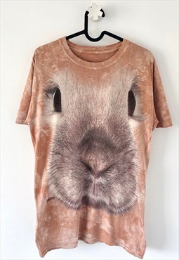 The mountain beige bunny rabbit tie dye T-shirt small 