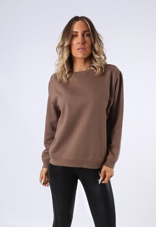 SWEATSHIRT JUMPER OVERSIZED PLAIN UK 12 PETITE (3EP)