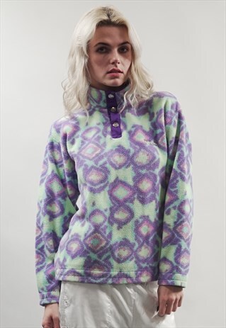VINTAGE 80'S FILA HIGHLIGHTER PRINT FLEECE
