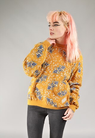 VINTAGE BEIGE PATTERNED SWEATER