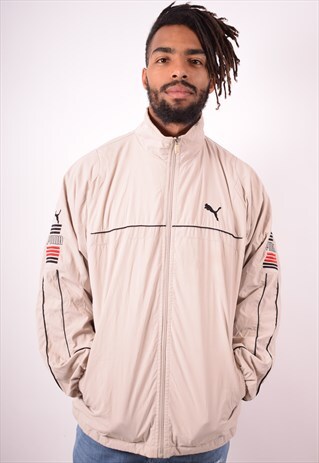PUMA MENS VINTAGE JACKET XXL BEIGE 90S