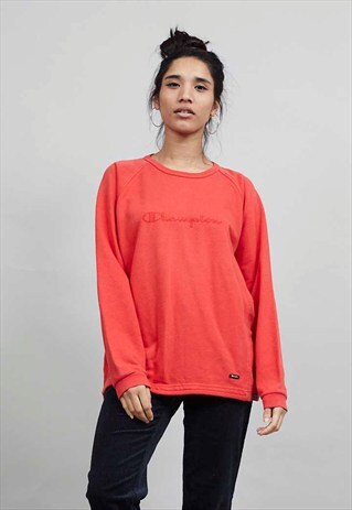 RED OVERSIZED 90'S VINTAGE CHAMPION SWEATER