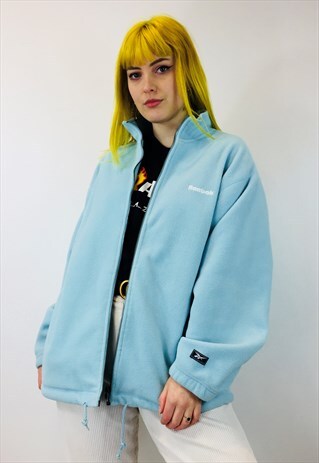 VINTAGE REEBOK PASTEL BLUE FLEECE JACKET
