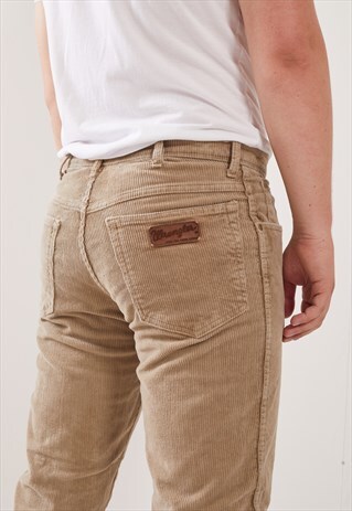 VINTAGE WRANGLER STRAIGHT LEG CORDUROY TROUSERS