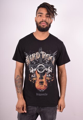 HARD ROCK CAFE MENS VINTAGE T-SHIRT TOP MEDIUM BLACK 90S