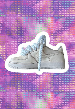 AIR FORCE 1 ''COFFEE'' DYED CUSTOM WITH CHUNKY ROPE LACES