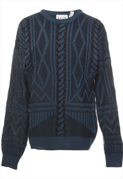 Vintage Argyle Jumper - M