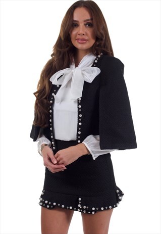 ATHENA TWEED CAPE SUIT