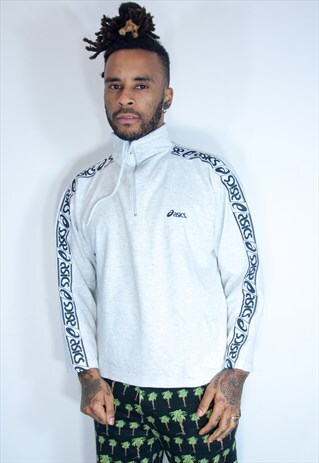 ASICS 1/4 ZIP EMBROIDED SWEATER