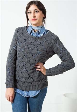 ON SALE VINTAGE 80S TOMMY HILFIGER KNITWEAR JUMPER / S305