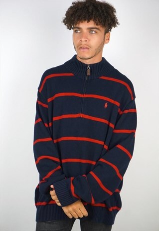 VINTAGE 90'S POLO RALPH LAUREN 1/4 ZIP JUMPER