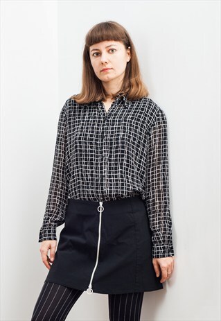 FRONT ZIPPER FUNKY MINI SKIRT