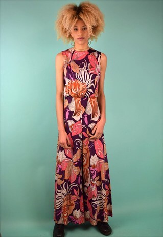 VINTAGE 70'S PRINT JUMPSUIT
