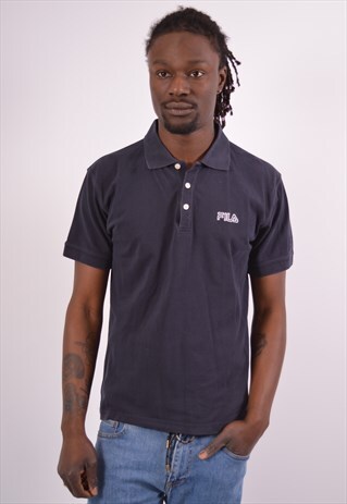 Vintage Fila Polo Shirt Navy Blue Vintage Fila Polo Shirt Navy Blue
