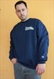 VINTAGE CHAMPION CONTRACTORS BLUE SWEATSHIRT XL