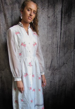VINTAGE 70S BOHEMIAN MAXI DRESS