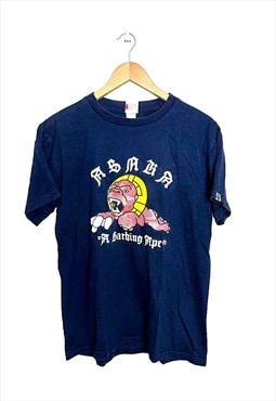 A Bathing Ape Large Graphic Roaring Ape Navy 00s T-Shirt