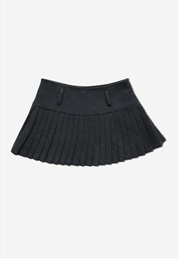 Vintage Y2K 00s pleated mini skirt in grey