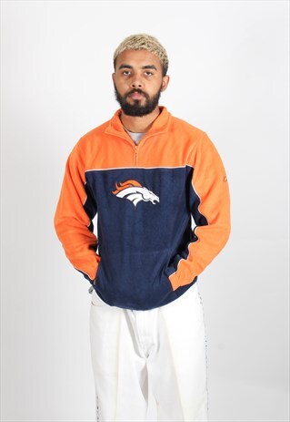 VINTAGE REEBOK 1/4 ZIP FLEECE ORANGE