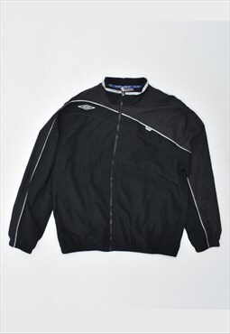 Vintage 90's Umbro Tracksuit Top Jacket Black