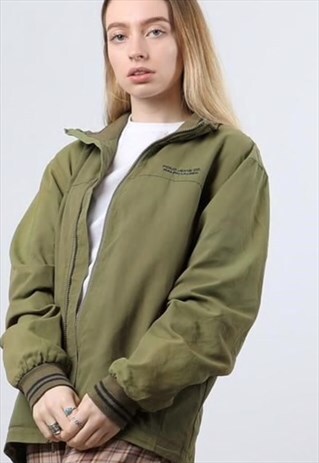 VINTAGE POLO JEANS RALPH LAUREN SMALL GREEN BOMBER JACKET
